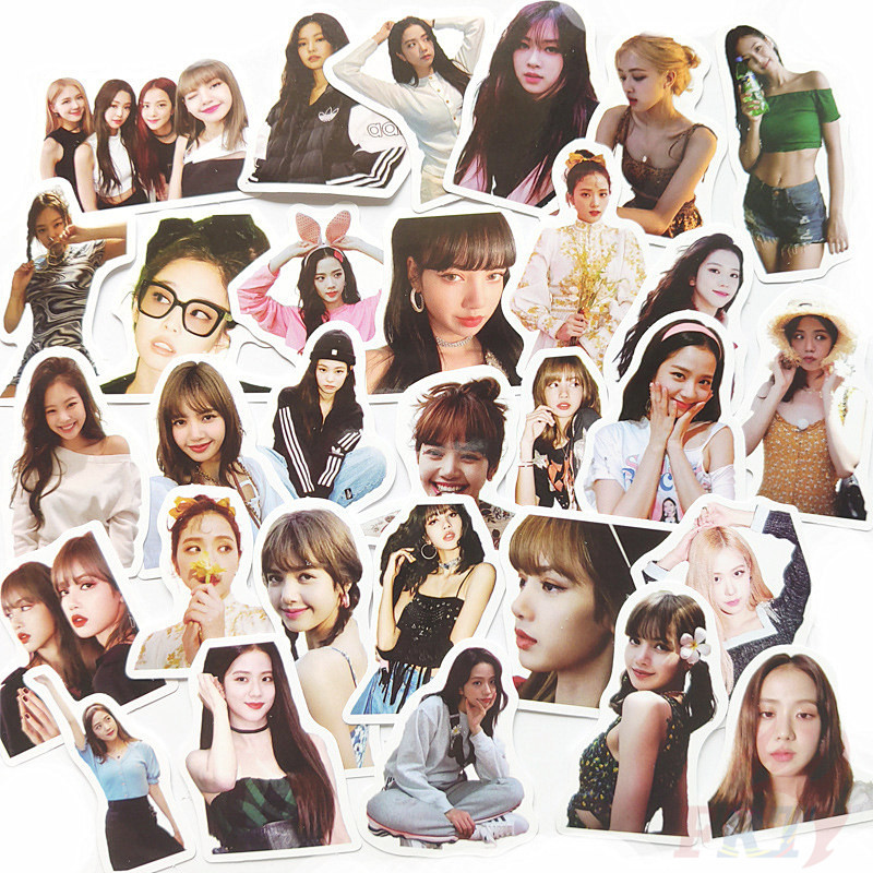 Bộ 30 Sticker Nhóm Nhạc Blackpink Dán Trang Trí Sổ Lưu Niệm