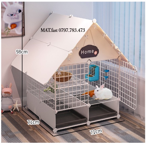 Chuồng quây/ lồng CHÓ MÈO lắp ghép,đã tặng kèm chốt gắn, dây rút nhựa