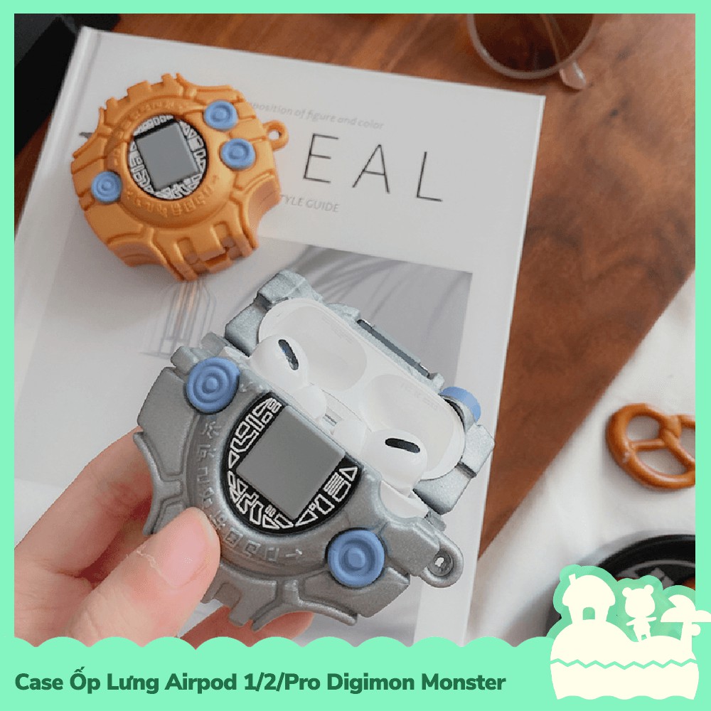 [Sẵn VN - NowShip] Case Ốp Lưng Airpod 1 / 2 / Pro Gel Silica Kiểu Dáng Máy Tiến Hóa Digimon Monster