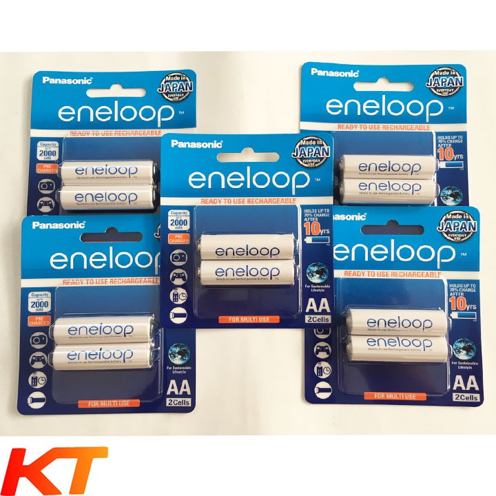 Pin sạc AA PANASONIC ENELOOP 2000mAh BK-4MCCE.2BV (combo 10 viên)