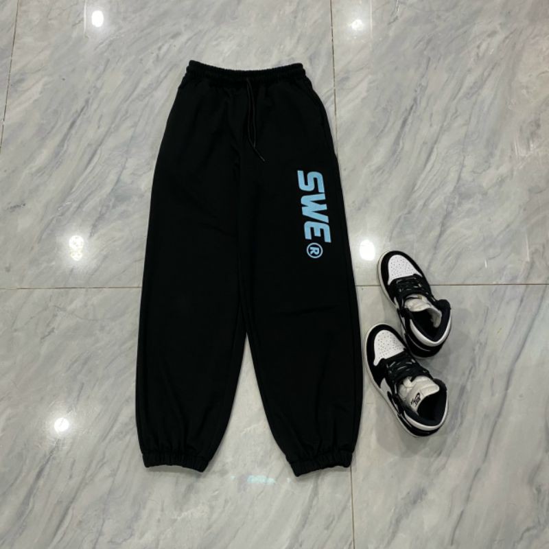 Quần jogger SWE sweatpants form unisex (Ảnh thật)