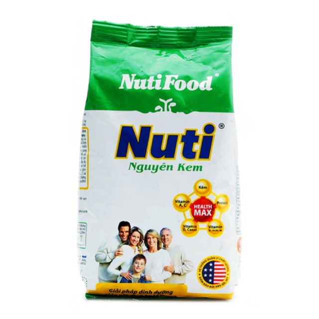 Sữa bột nuti nguyên kem gói 400g - cam kết chính hãng