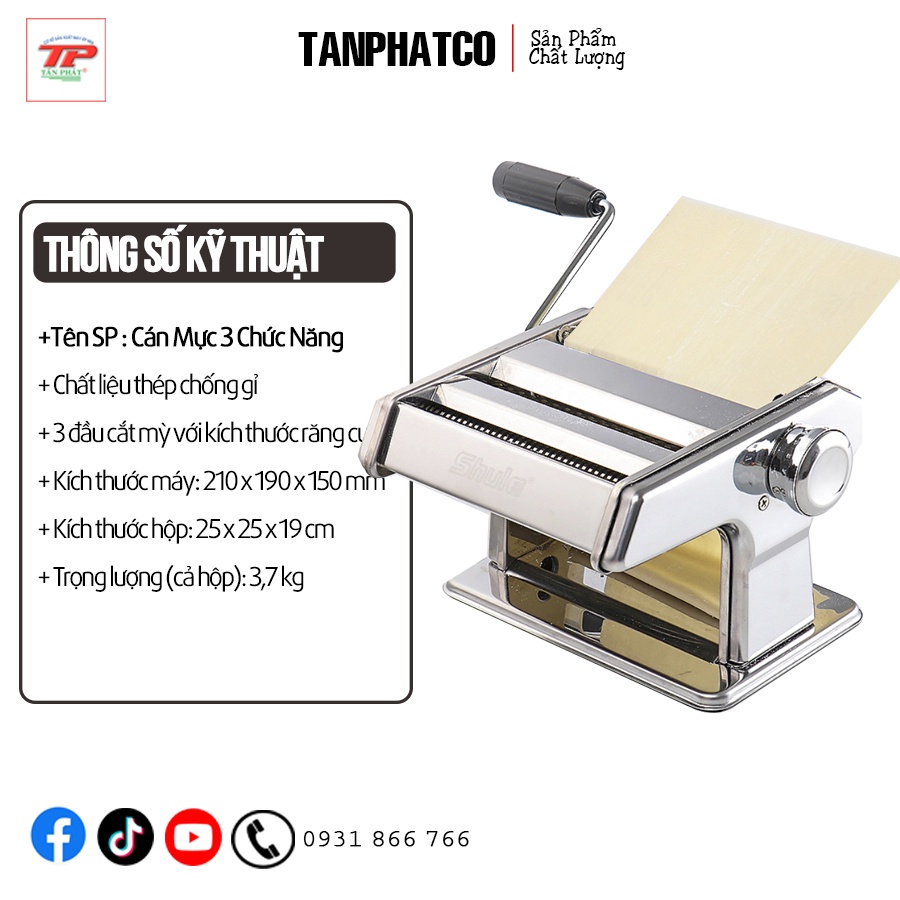 Máy Cán Bột , Máy Cán Mỳ Sợi Bằng Tay