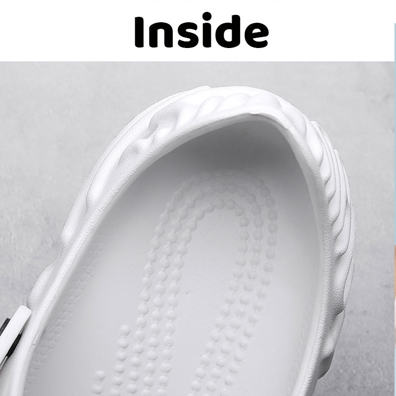 Ins Bán Chạy Sandal Thể Thao Khoét Lỗ Rỗng Thoáng Khí Pollex Clog Cho Nam