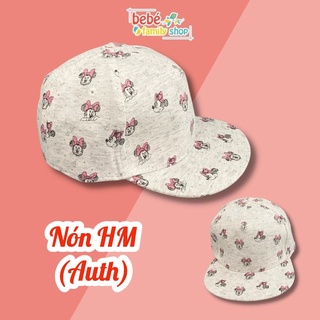 Nón bé gái 1 - 3 tuổi hm xuất dư/ nón snapback cho bé gái hm họa tiết mickey nơ hồng/ nón lưỡi trai bé gái hm - nh02