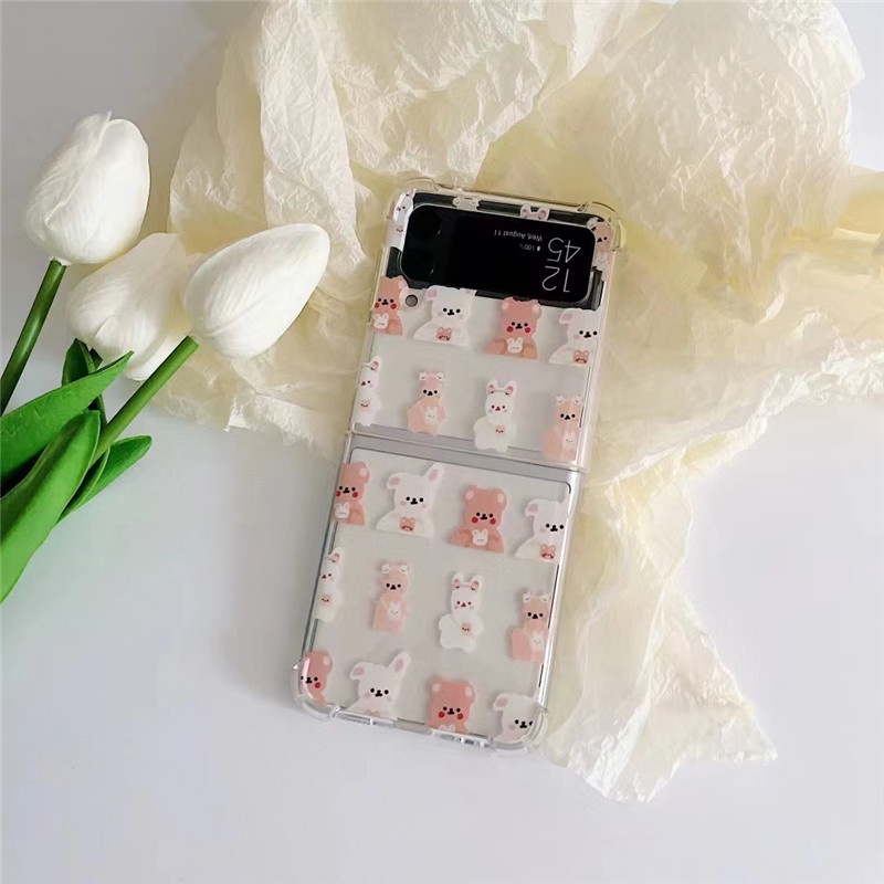 Ốp Điện Thoại Nhám Chống Sốc In Hình Hoa Tulip Dễ Thương Cho Samsung Galaxy Z Flip 3 5G Z Flip 3 Zflip3 Z Flip3