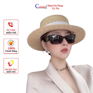 Mũ cói rộng vành tự nhiên cao cấp Gaucho đóng gói hộp to không bị hỏng form