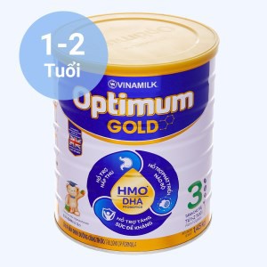 (kèm nhiệt kế tắm hoặc đũa tập ăn) Sữa bột Vinamilk Optimum gold 3 850g, 1450g mẫu mới