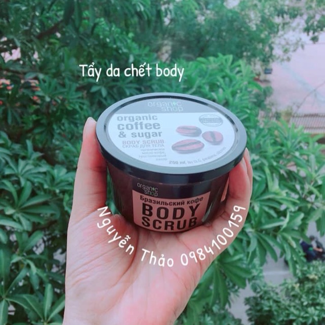 Tẩy da chết body cafe