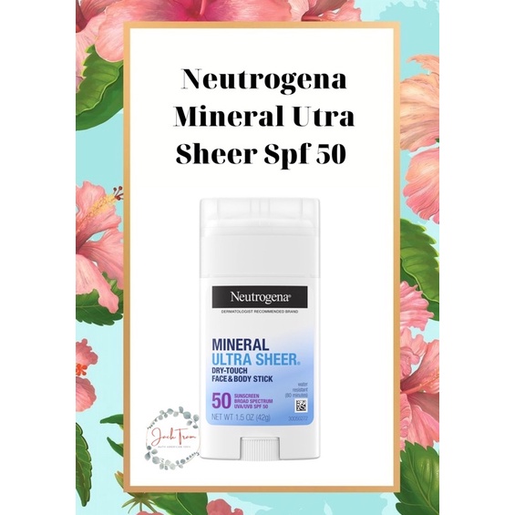 Sáp Chống Nắng Cho Mặt Và Toàn Thân Dạng Lăn Neutrogena Ultra Sheer Mineral Face & Body Stick Sunscreen SPF50 42g