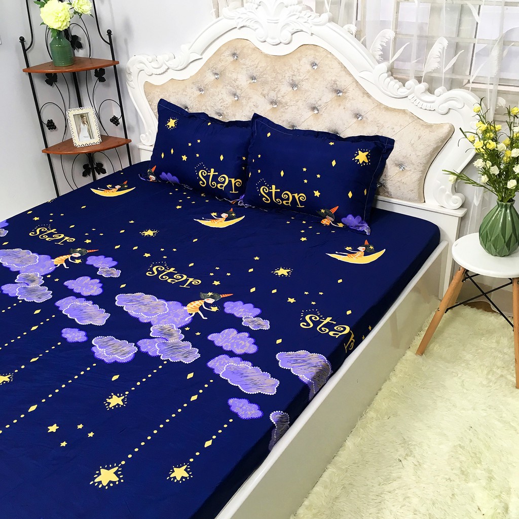 Set 5 Món Chăn Phao Kèm Ga Gối Và Vỏ Gối Ôm Mẫu SAO STAR