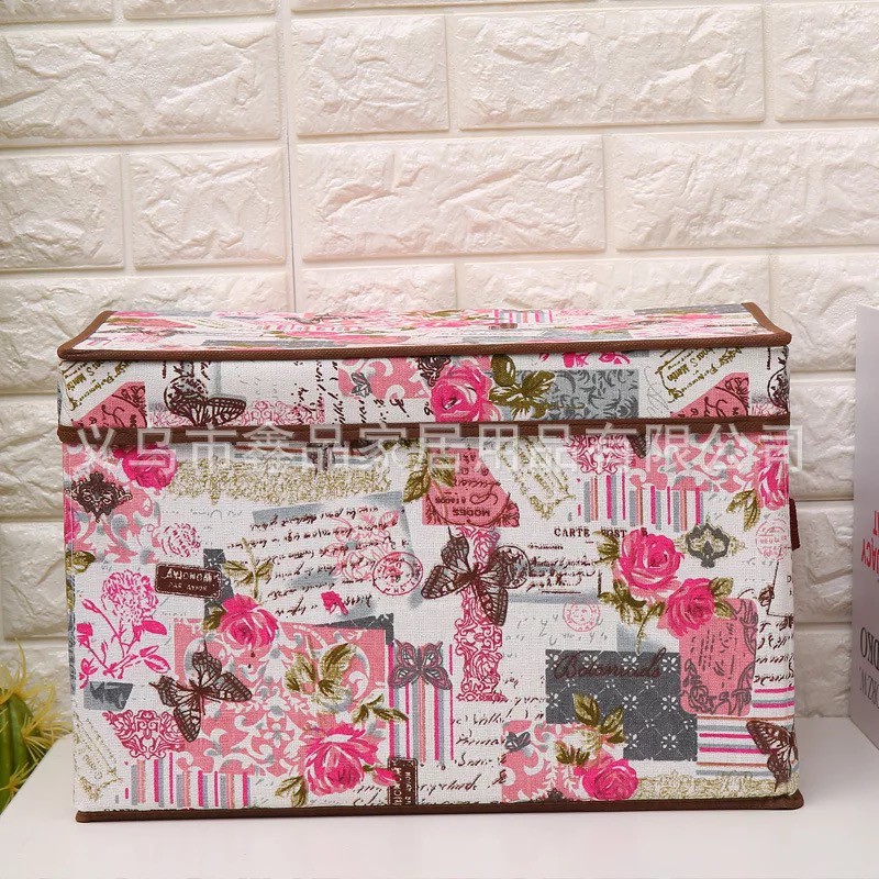 Vải linen họa tiết Vintage Paris hồng V-G01
