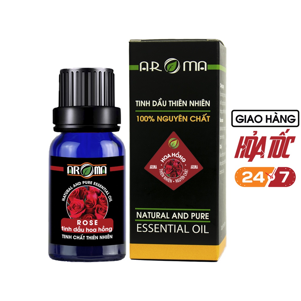 [Mã LIFE20KALL giảm 10% đơn 50K] Tinh dầu Hoa Hồng Rose AROMA, tinh dầu thơm phòng thư giãn, đẹp da, thơm tóc