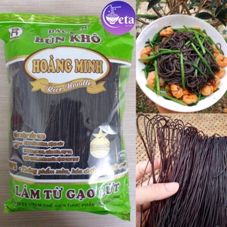 Bún gạo lứt đen Hoàng Minh 500g, gạo lức thơm dẻo- eatclean, giảm cân, ăn kiêng