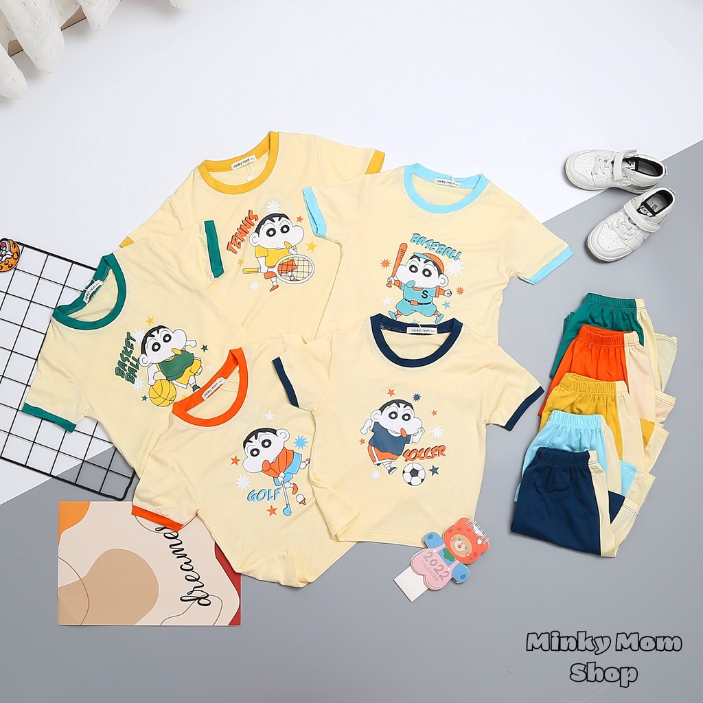 ✨Size(9-32Kg)✨FREE SHIPBộ MinKy Mom Thun Lạnh Dể Thương Cho Bé Gái Bé Trai, Đủ Màu