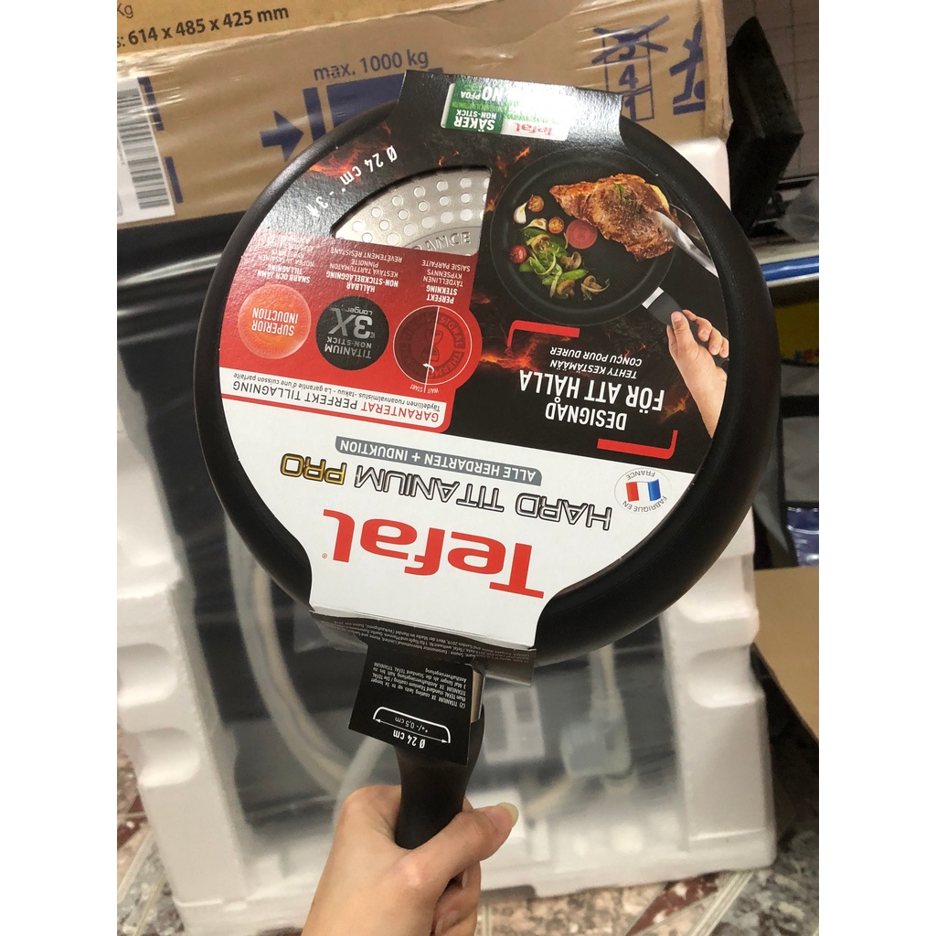 Chảo rán TEFAL HARD TITANIUM PRO Pfanne 20cm - 24cm - 28cm - Hàng Đức Chính Hãng