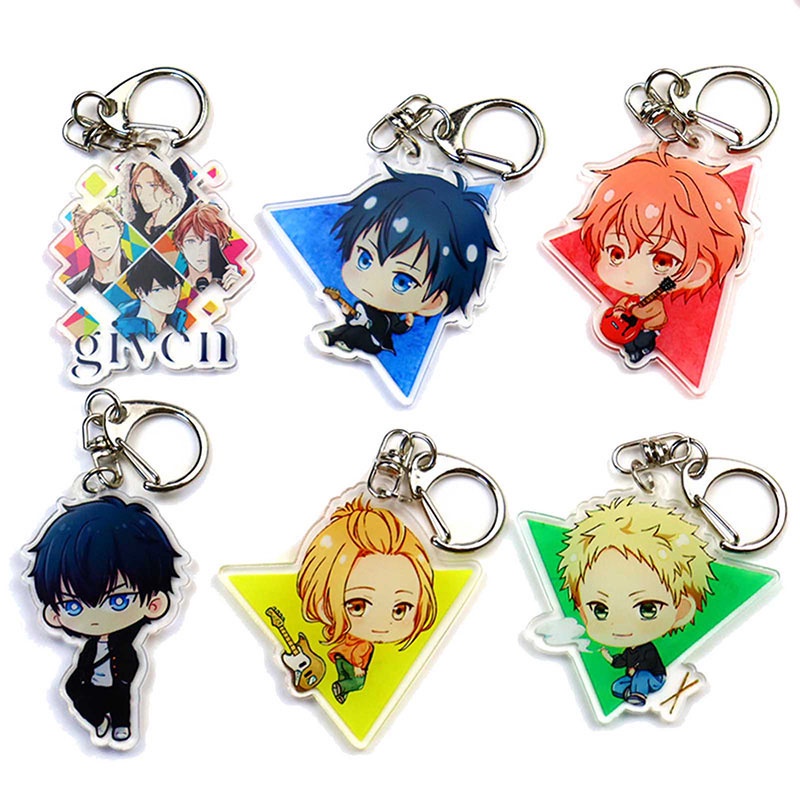 Móc Khóa Acrylic Hai Mặt Họa Tiết Anime Given Mafuyu Ritsuka Haruki Yuki Uenoyama Akihiko Gc53