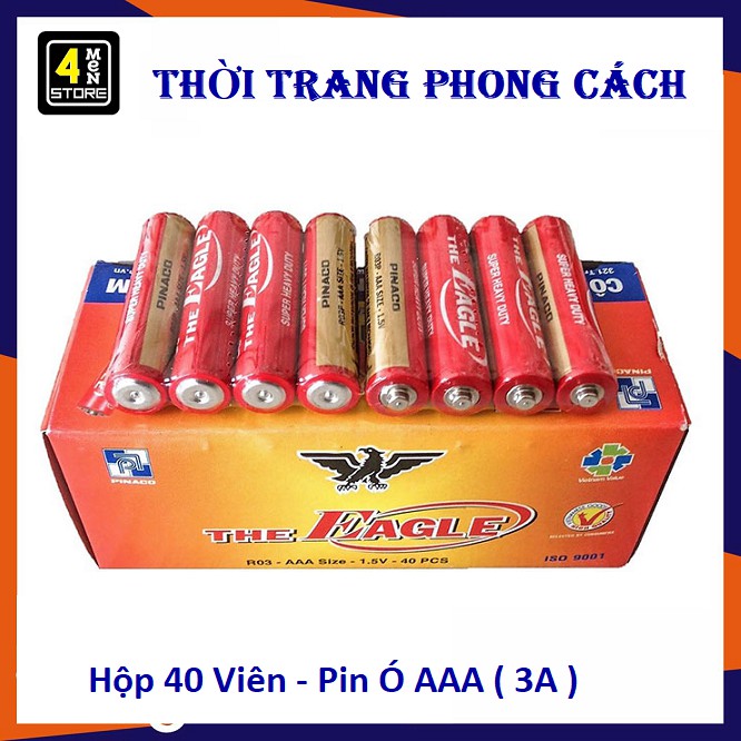 Pin AAA Con Ó - Hộp 40 viên Pin Tiểu AAA (3A) 1.5V - Siêu bền