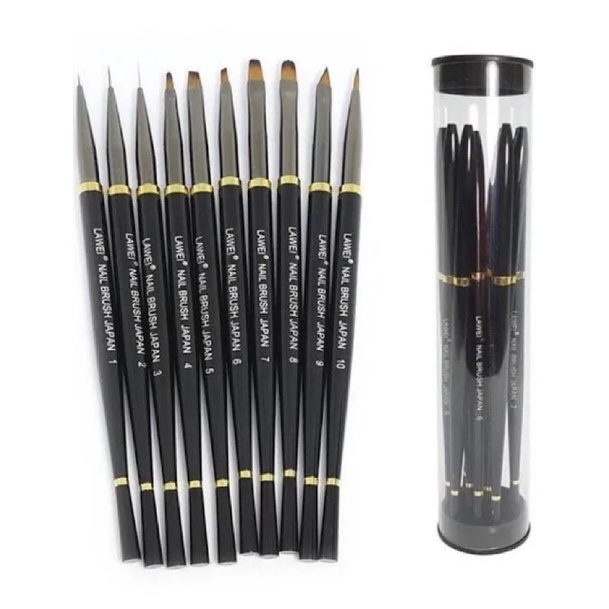 Set 10 cọ LAWEL cao cấp vẽ Nail chuyên nghiệp