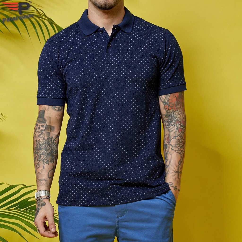 Áo polo nam họa tiết chất vải cao cấp Pigofashion AHT19 mặc đi làm đi chơi đều đẹp | BigBuy360 - bigbuy360.vn