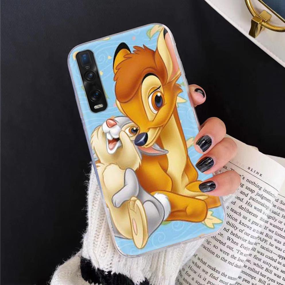 Ốp điện thoại trong suốt hình Bambi và Thumper cho OPPO RENO 10X ZOOM 4 SE 4Z 4F 2Z 2F LITE 3 2 PRO