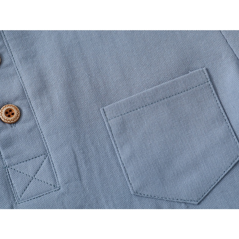 Áo sơ mi cộc tay cho bé trai Wapypy phong cách Hàn Quốc, cổ chữ V, 100% cotton mới nhất cho mùa hè 2022