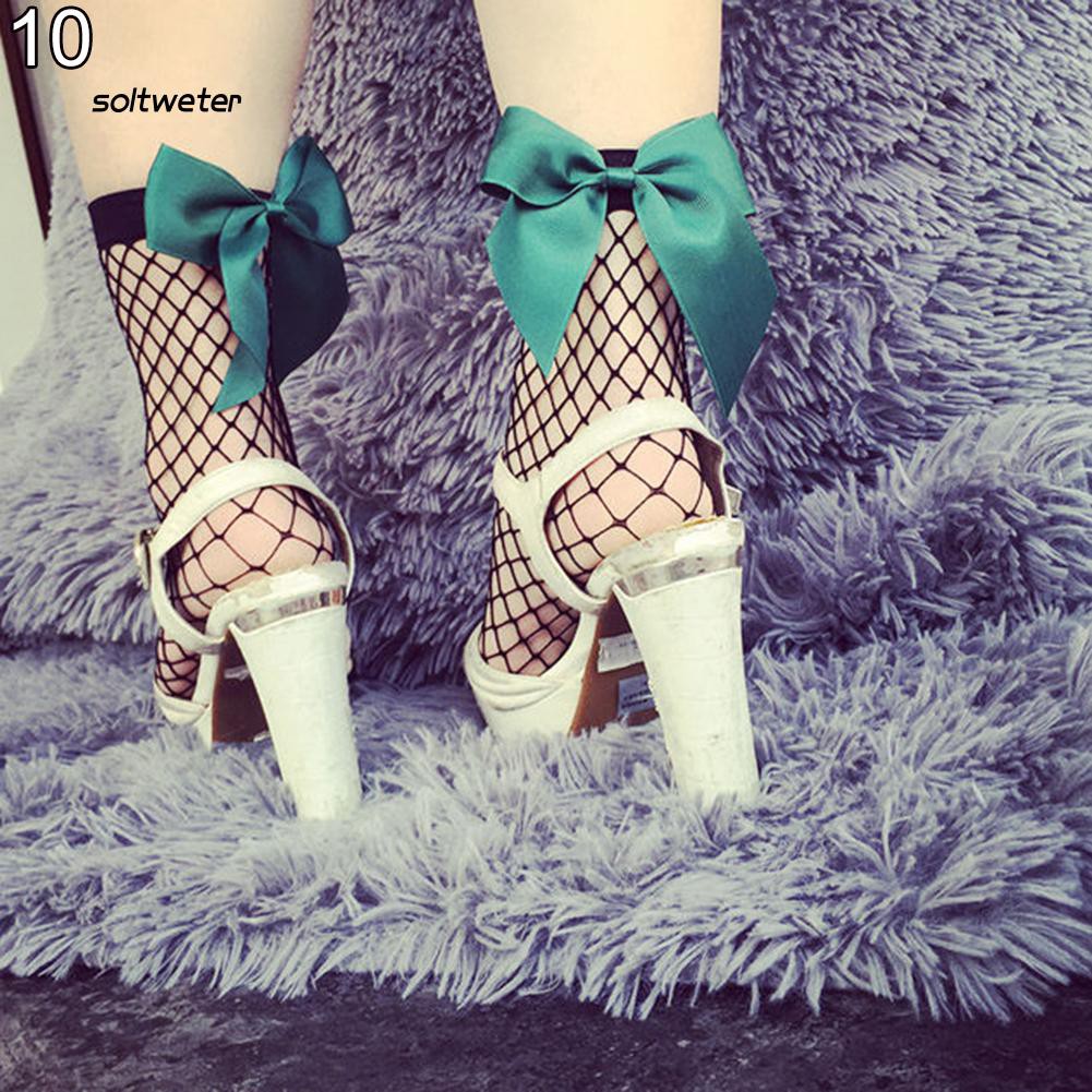 Vớ lưới đính nơ xinh xắn dành cho nữ