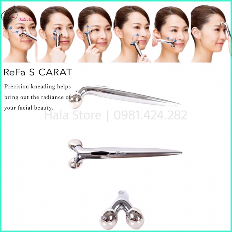 Thanh lăn massage nâng cơ chống lão hoá cao cấp ReFa Slim S CARAT RAY