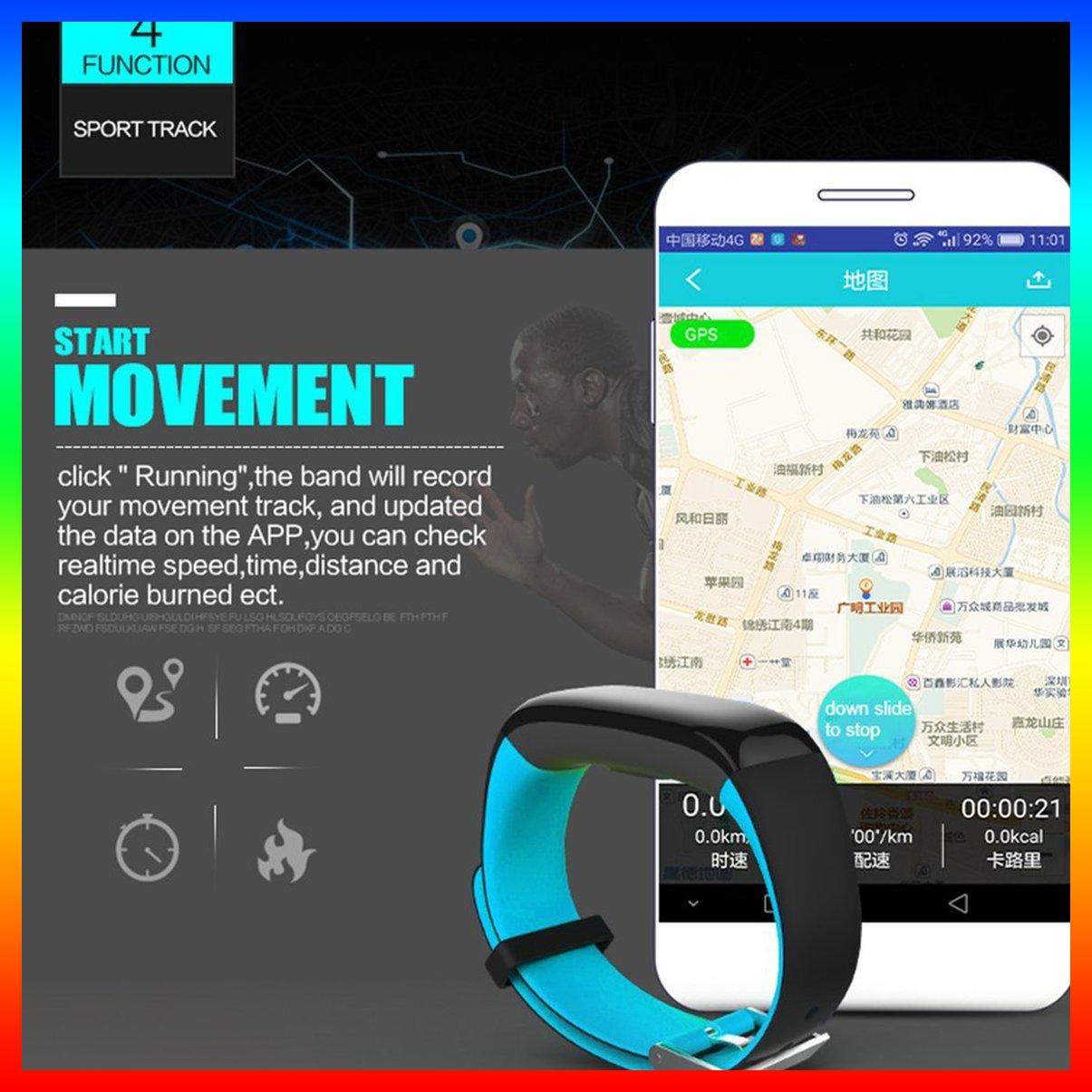 [Mới]P1 4.0 Real-time Heart Rate Health Monitoring Wristband Waterproof