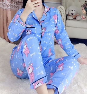Combo 3 Bộ Pijama Tay Dài Quần Dài