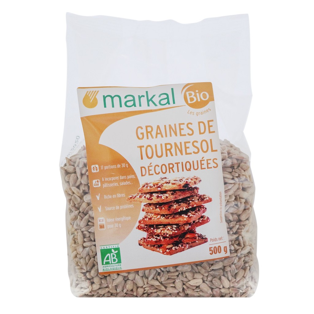 Hạt hướng dương hữu cơ đã bóc vỏ (Markal - Smart Organic)