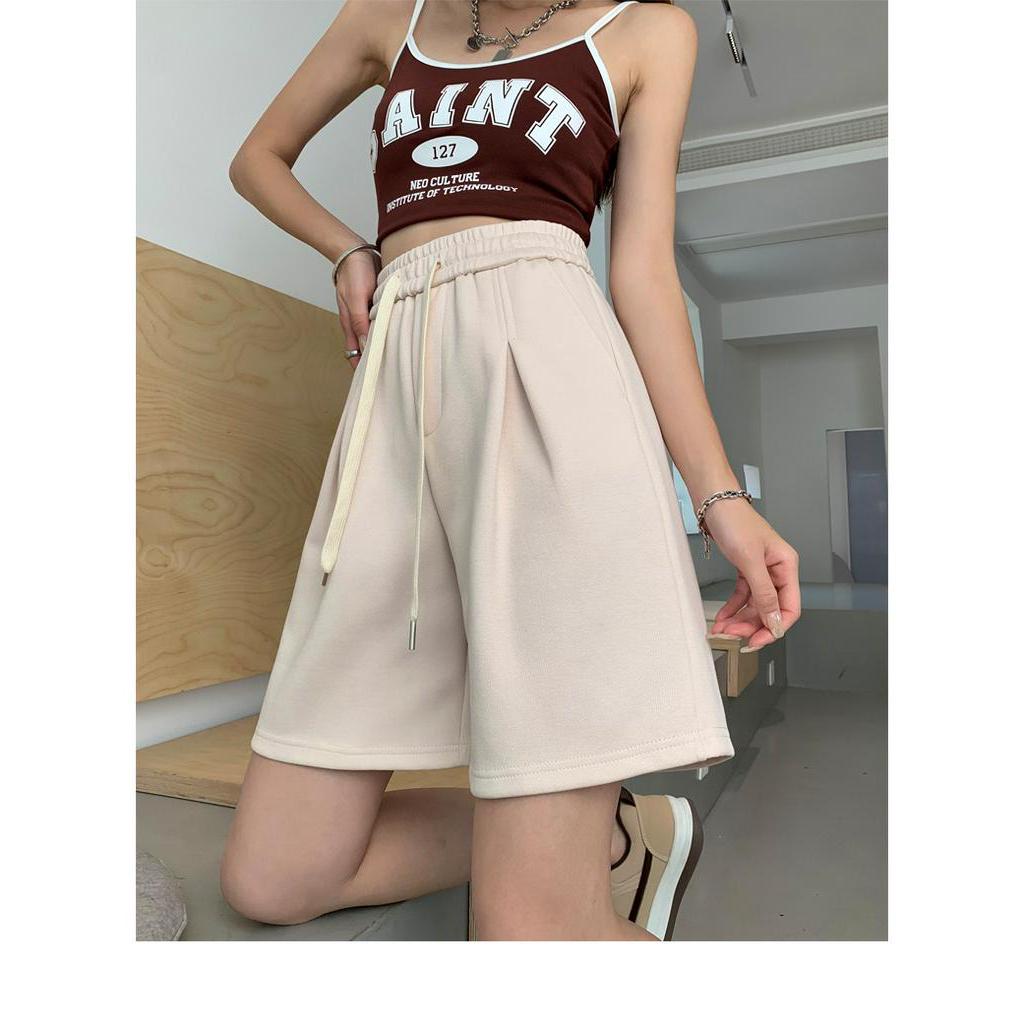 Quần Short Thể Thao Màu Hồng Lưng Cao Tôn Dáng Thời Trang Cho Nữ 64134