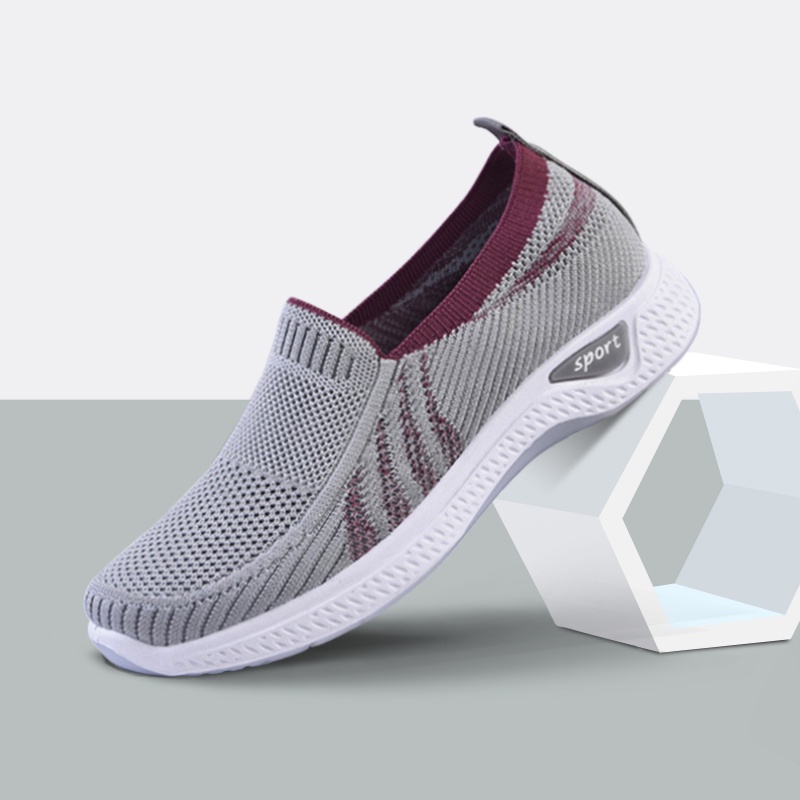 Đôi giày lười nữ chất vải co giãn thoải mái phong cách thể thao thời trang cho phụ nữ