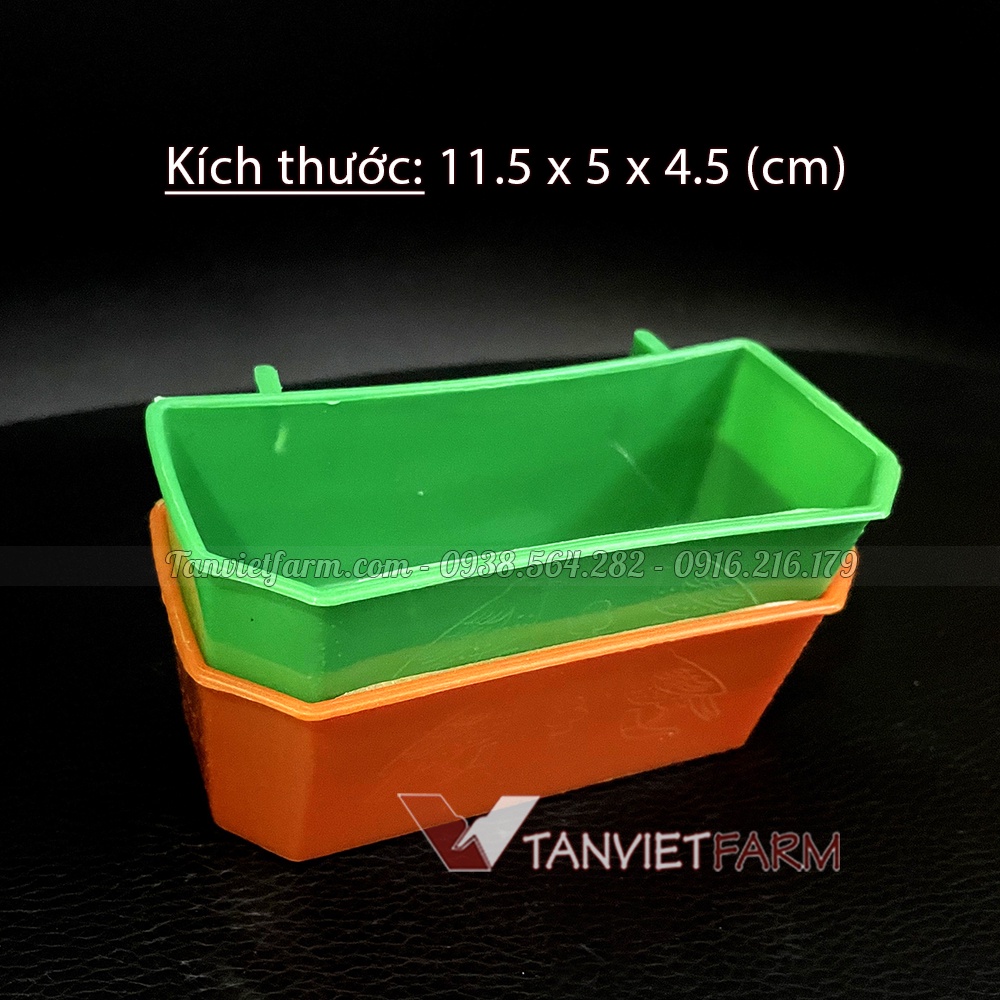 SET 10 Máng đựng thức ăn cho thú nuôi, gà, chim cảnh các loại bằng nhựa size nhỏ