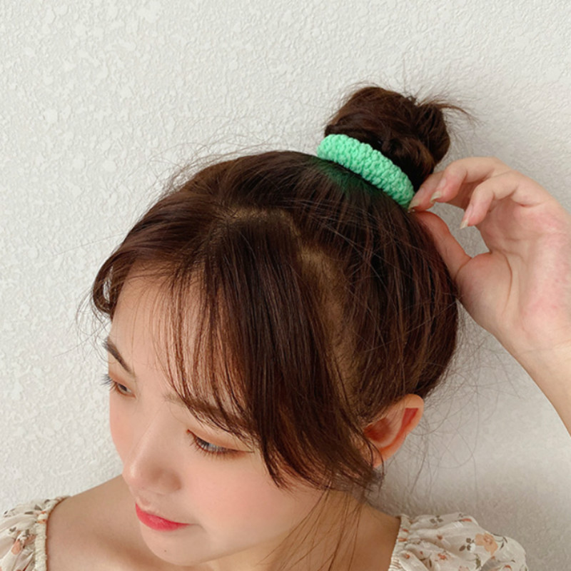 Dây Buộc Tóc Cao Su Co Giãn Màu Kẹo Dễ Thương Cho Nữ