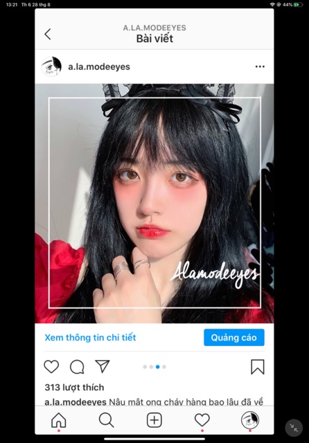 Lens nâu mật ong áp tròng