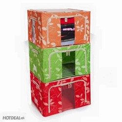 [Hot]-Hộp Đựng Chăn Màn Quần Áo Khung Thép Màu Sáng