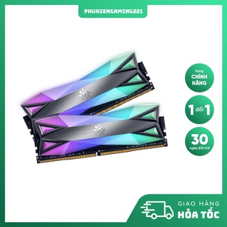 RAM MÁY TÍNH ADATA DDR4 XPG SPECTRIX D60-LED 16GB (2x8G) bus 3200 TUNGSTEN GREY RGB - Hàng Chính Hãng