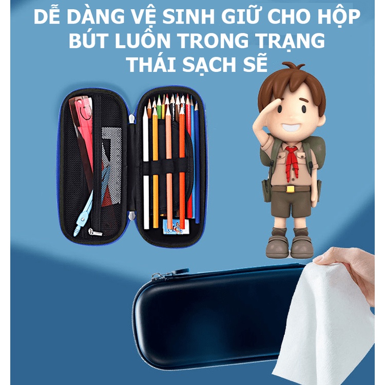 Hộp Bút Họa Tiết In Nổi 3D Sinh Động, Siêu Nhẹ, Chống Thấm Nước, dành cho bé trai và bé gái - VLHB03