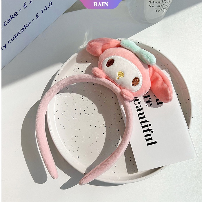SANRIO Băng Đô Rửa Mặt Hình Búp Bê Nhồi Bông Dễ Thương Cho Nữ
