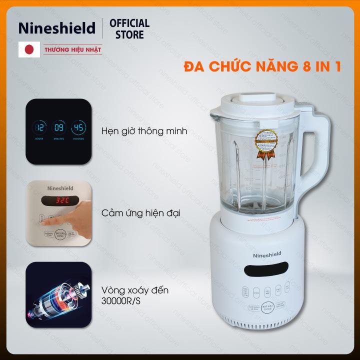 Máy Làm Sữa Hạt Đa Năng 8 trong 1, xay sinh tố, xay sữa đậu nành Nine shield KB-503 1,75L