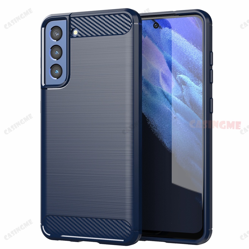 Ốp Điện Thoại Silicone Mềm Sợi Carbon Chống Sốc Cho Samsung Galaxy S21 Fe 5G S21FE S 21 Ultra Plus Fe 4G