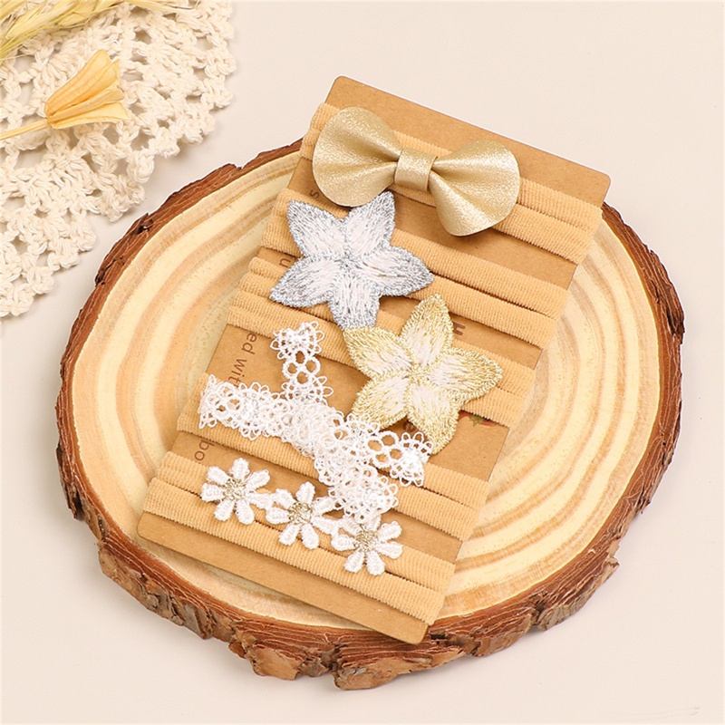 Băng Đô Nylon Thêu Tay Thoải Mái Dành Cho Bé