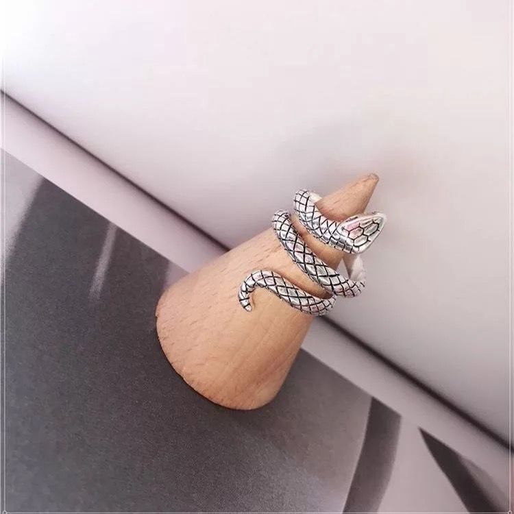 Nhẫn Hình Rắn Cá Tính Độc Đáo Phong Cách Cổ Điển