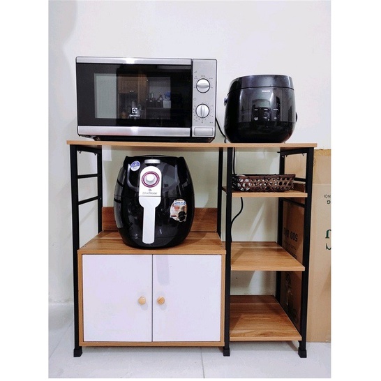Kệ Lò Vi Sóng, Kệ Nhà Bếp Có Tủ Đa Năng (Lưu Ý Mua 1 Đơn 1 Sản Phẩm Vì Hàng Cồng Kềnh)