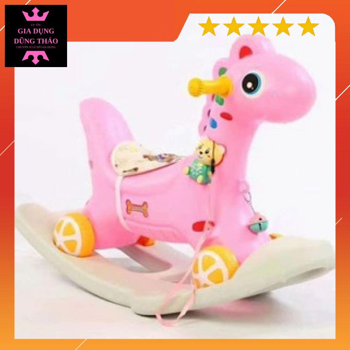 NGỰA BẬP BÊNH TRƯỚC SAU KIÊM XE CHÒI CHÂN 2IN1 CHO BÉ 🦄