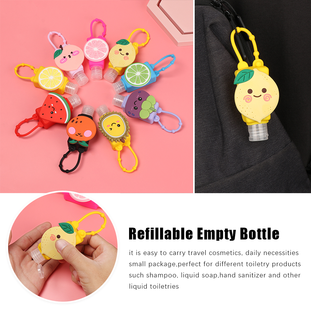 Vỏ Bọc Chai Lọ Đựng Nước Rửa Tay Bằng Silicone Có Thể Đổ Đầy Tiện Lợi 30ML