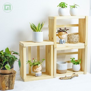 Combo 3 kệ gỗ thông để bàn trang trí - Decor chụp hình - Trang trí nhà - Trang trí cửa hàng - Goc Garden
