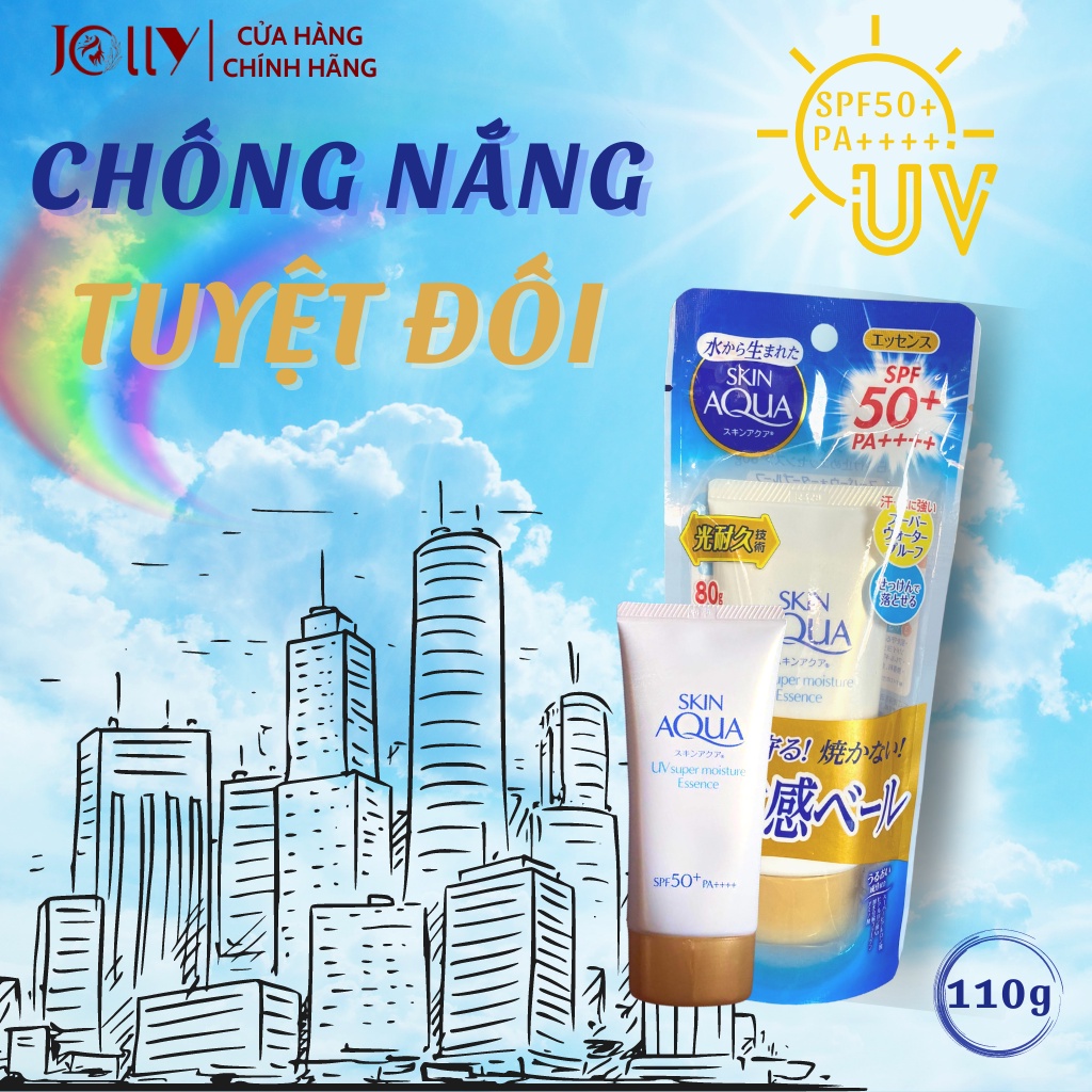 Kem Chống Nắng Skin Aqua Nắp Vàng Nâng Tone SPF 50+ PA++++ Hàng Nhật Nội Địa Phù Hợp Mọi Loại Da