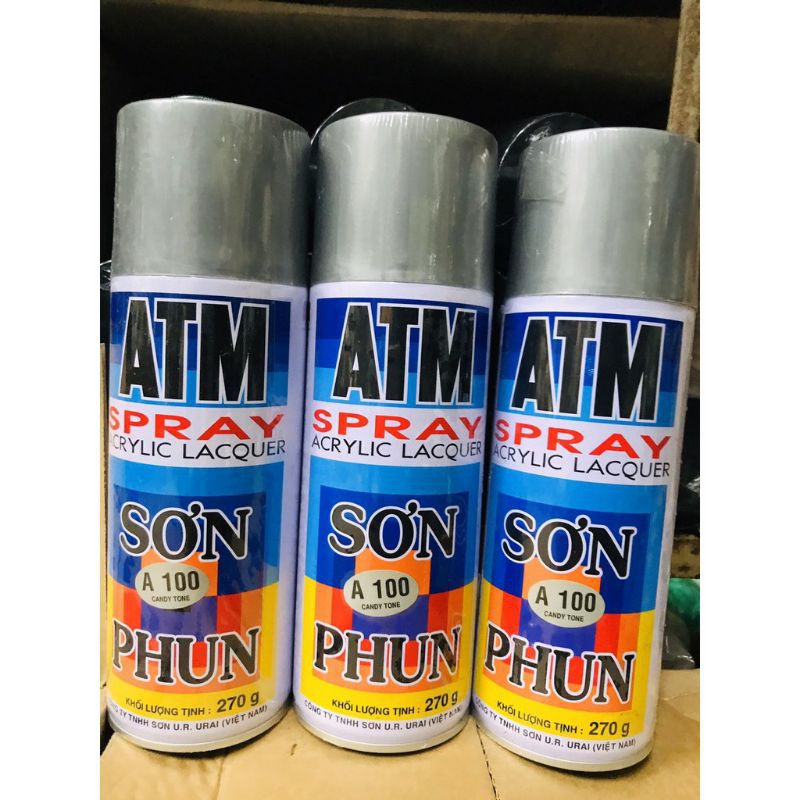 Sơn Phun Bảo Vệ Tranh, Sơn Xịt Phun Màu, Nhũ Vàng, Nhũ Bạc ATM